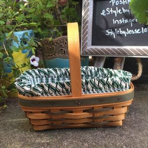 Longaberger 1998 Green & White Liner & Protector